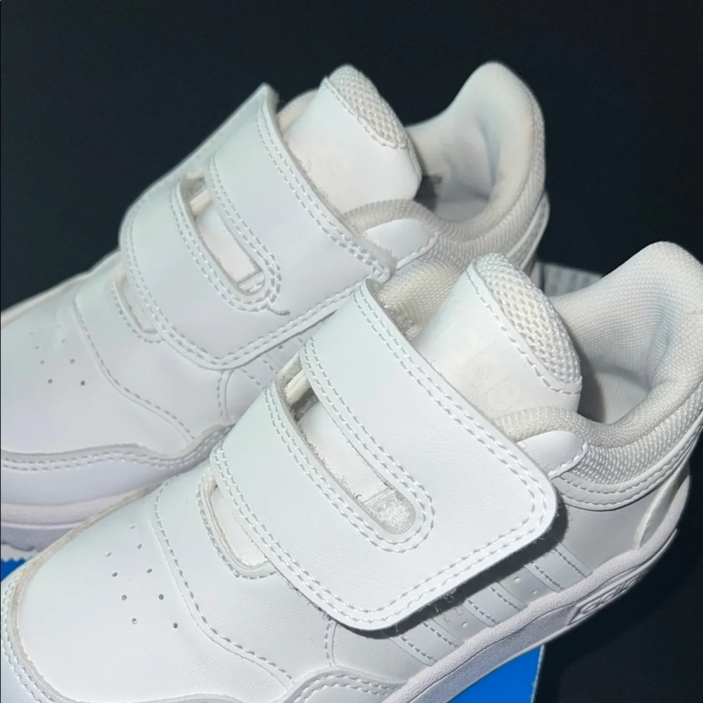 adidas Kids White Velcro Sneakers